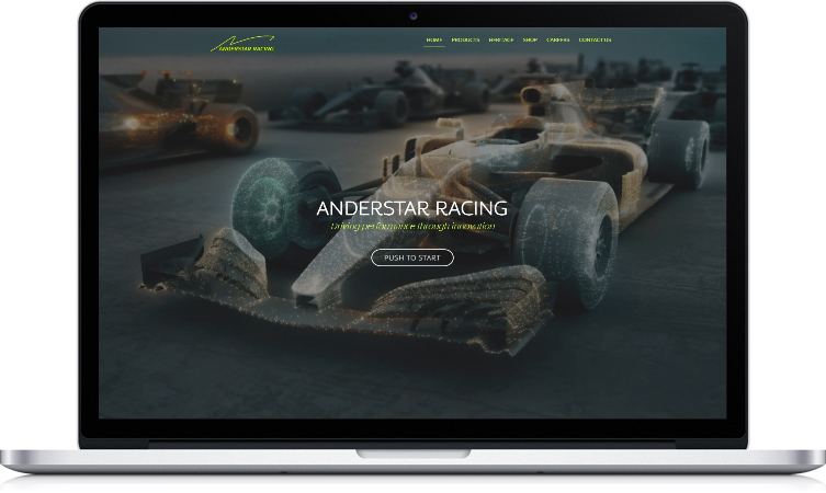 Responsive website design on a laptop