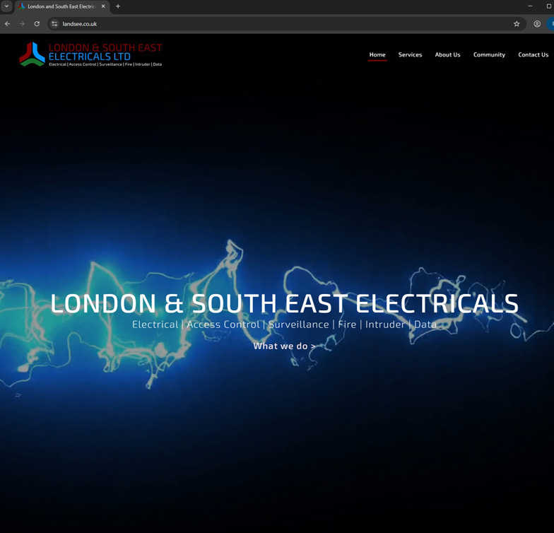 LandSEE Electrical Company Website preview
