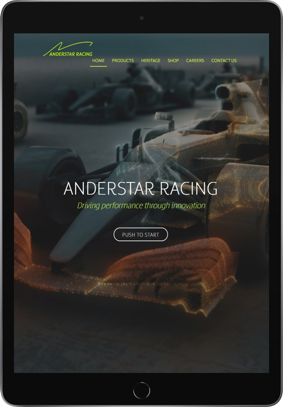 Responsive website design on a tablet